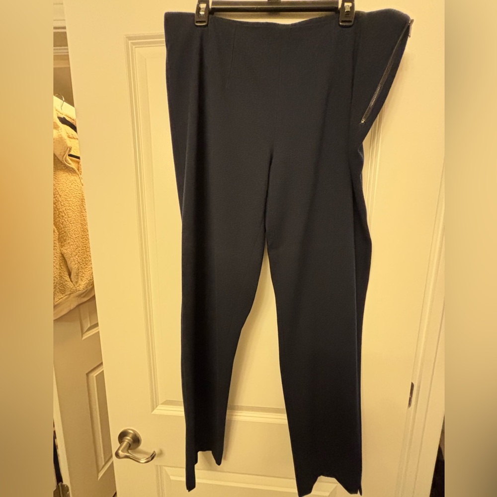 AMANDA + CHELSEA Black/Blue Plaid Pant 14